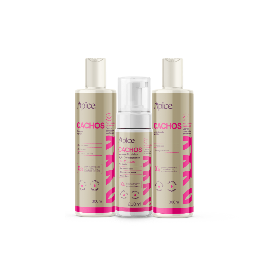 Kit Cachos Essence - Shampoo, Condicionador e Mousse (3 ITENS