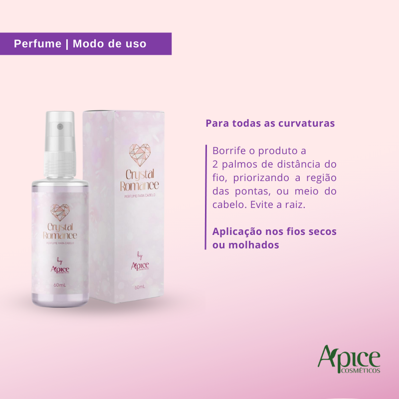 Kit Perfume Crystal Romance, Rímel Anti-frizz e Acqua Cream (3 itens)