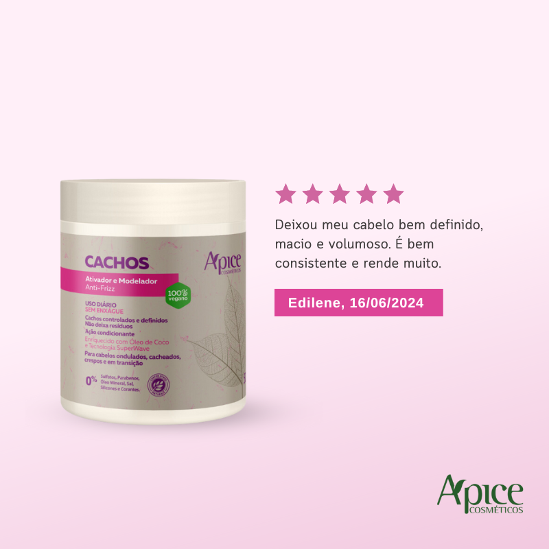 Kit Cachos - Shampoo, Condicionador, Gelatina, Máscara e Ativador (5 ITENS) - Vendah