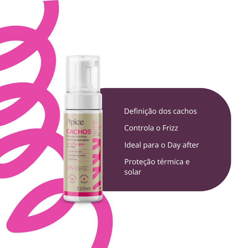 Mousse Nutritivo Cachos Essence 210 ml - Low Poo