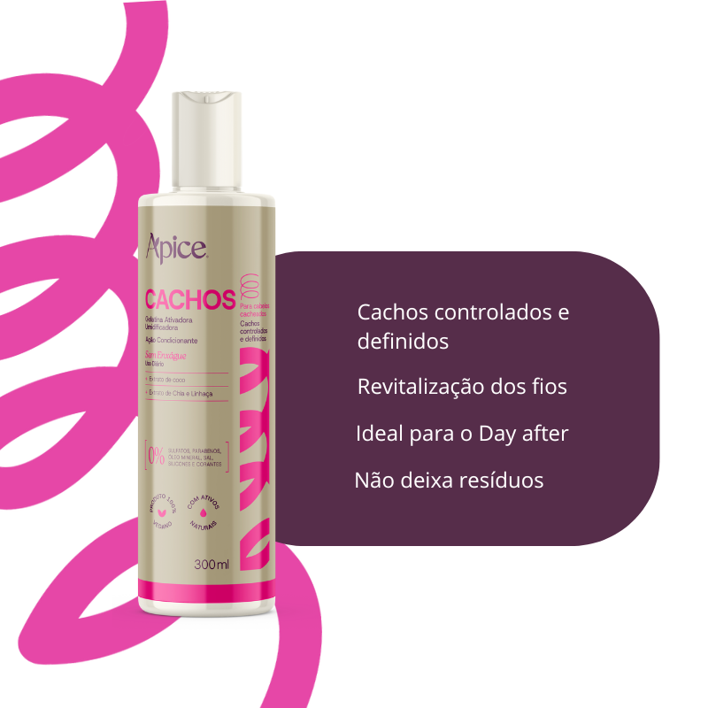 Kit Cachos Essence - Shampoo, Condicionador, Gelatina, Ativador e Máscara (5 ITENS)
