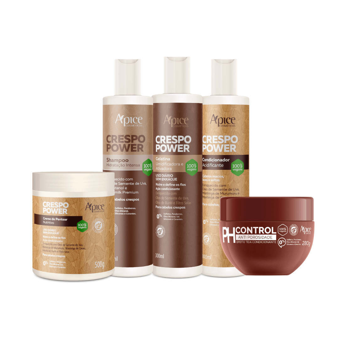 Kit Crespo Ph - Shampoo , Condicionador, Gelatina, PH Control e