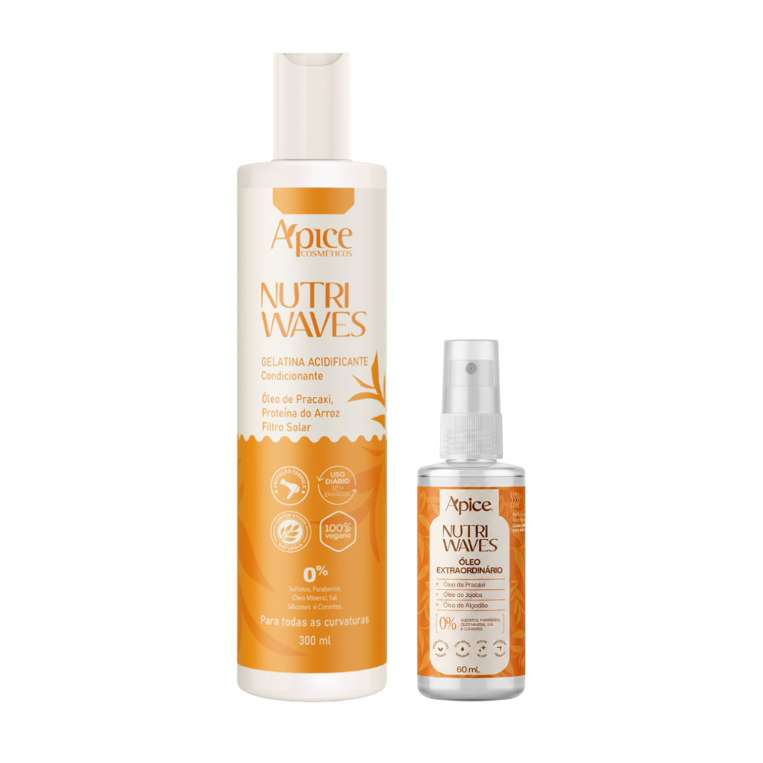 WASSER HI-FUNCTIONAL GEL 120ml 2個セット Kit Dupla Nutri Waves - Gelatina Acidificante e Óleo – Apice