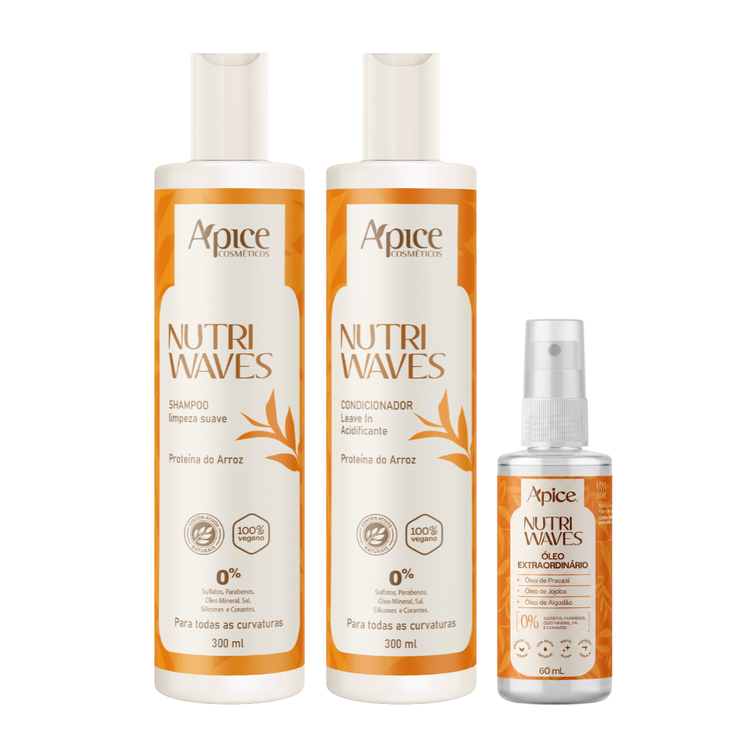 Kit Higienização Nutri Waves e Óleo (3 itens)