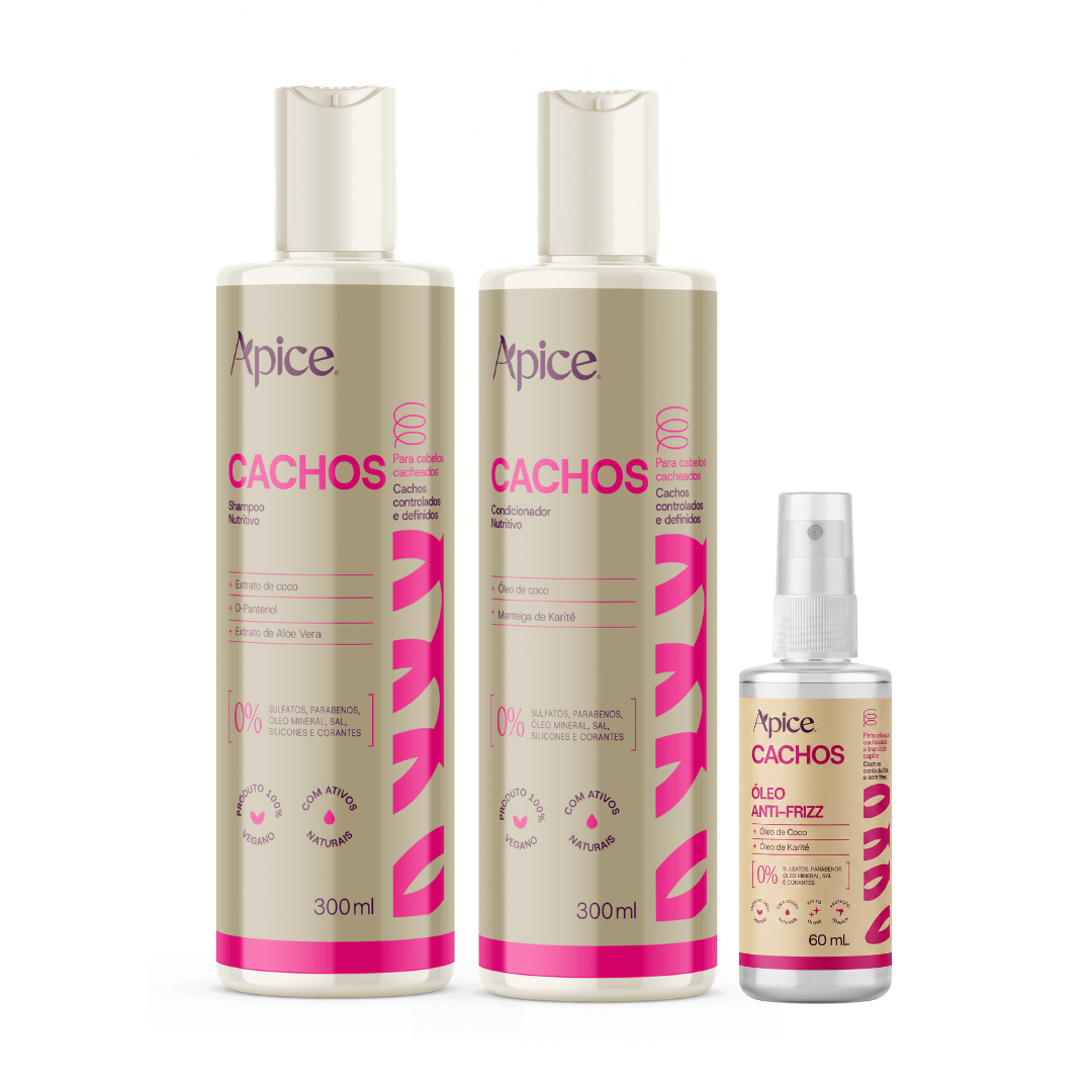Kit Cachos - Shampoo, Condicionador e Óleo (3 itens)
