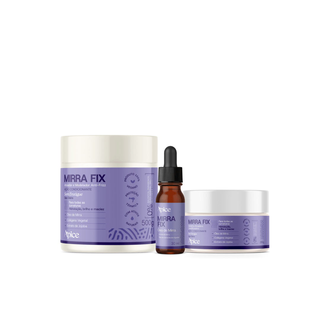 Kit Mirra Fix - Ativador, Gelatina e Óleo (3 ITENS) – Apice Cosmeticos
