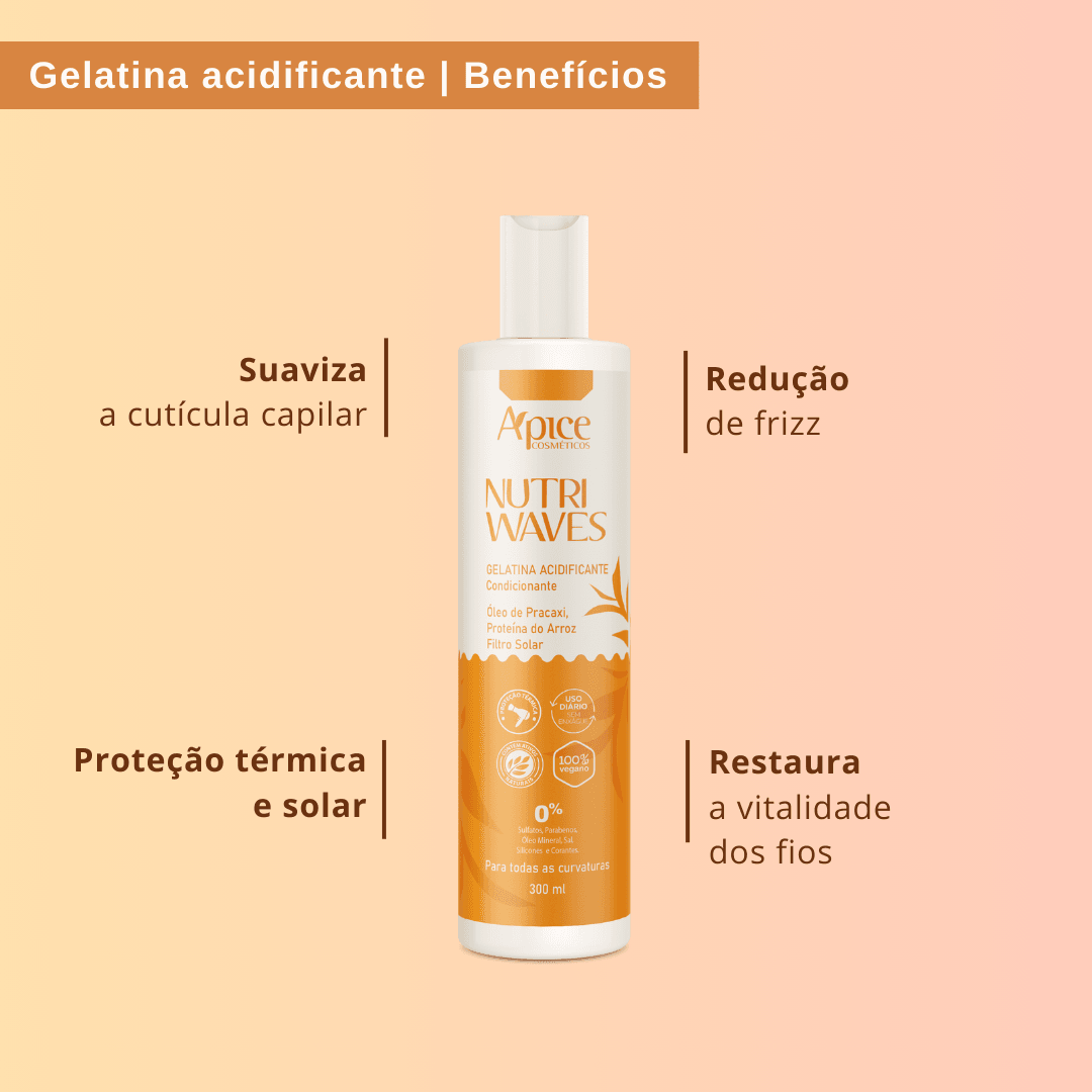 Gelatina Acidificante e Condicionante Nutri Waves 300ML