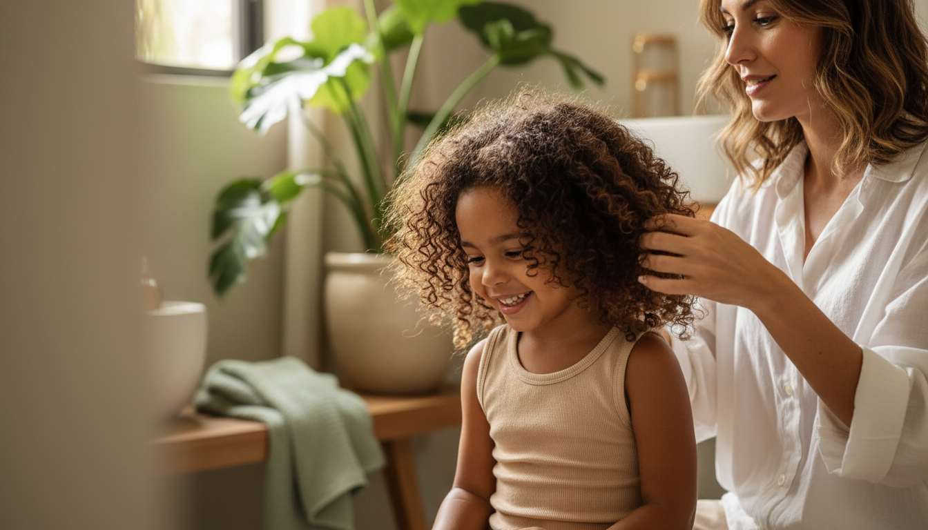 Rotina capilar infantil para cabelo cacheado: guia prático