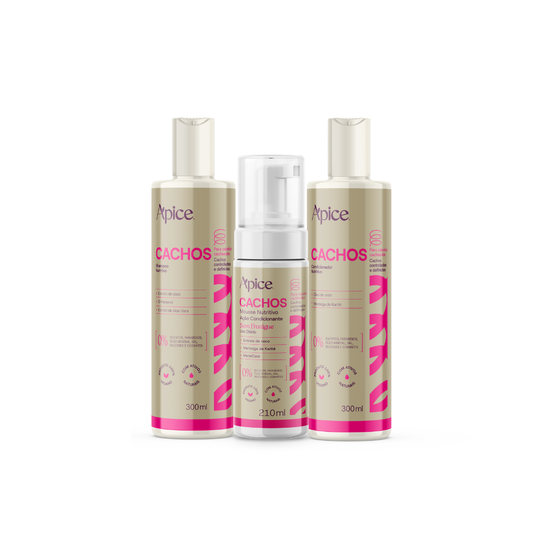 Kit Cachos Essence - Shampoo, Condicionador e Mousse (3 ITENS)