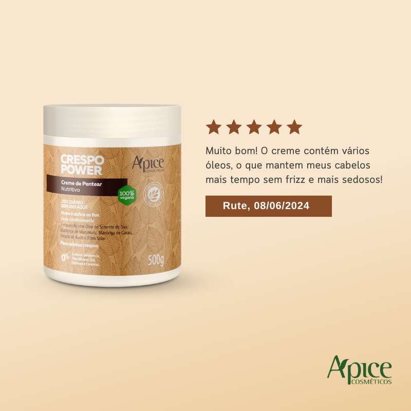 Kit com 3 Cremes de Pentear Crespo Power