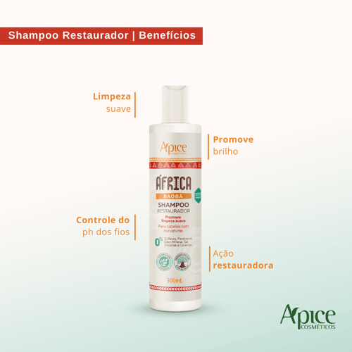 Kit África Baobá - Shampoo, Condicionador e Máscara (3 ITENS)