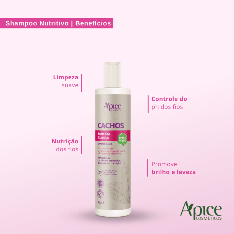 Kit Cachos - Shampoo, Condicionador, Gelatina, Máscara e Ativador (5 ITENS) - Vendah