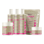 Kit Cachos Essence - Shampoo, Condicionador, Gelatina, Refil Ativador, Ativador e Máscara (6 ITENS)