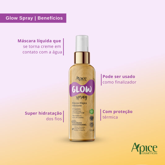 Glow Spray - Máscara Mágica Hidratante 120ml - Tratamento Condicionante