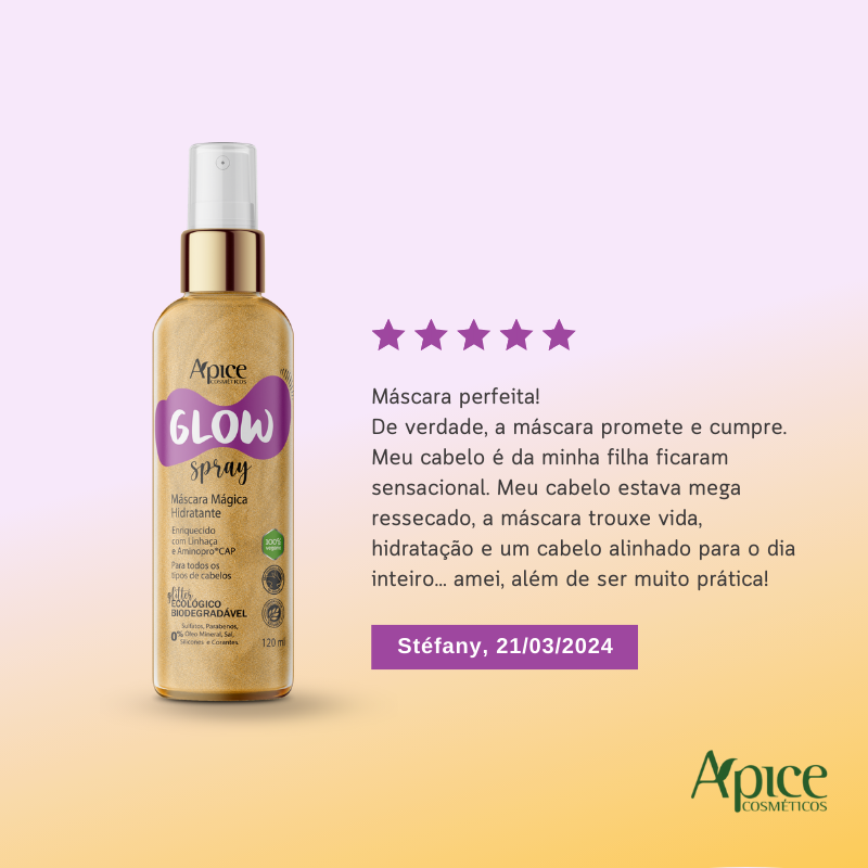 Glow Spray - Máscara Mágica Hidratante 120ml - Tratamento Condicionante