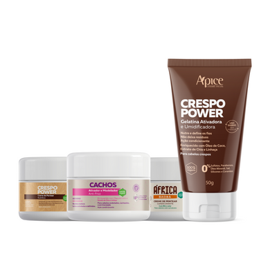 kit minis - ativador, creme e gel (4 itens)