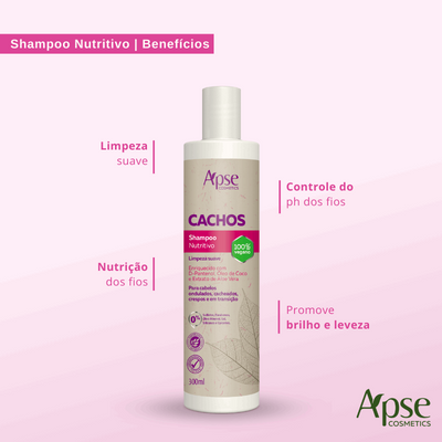 Kit Cachos - Shampoo, Máscara e Ativador de Cachos (3 itens)