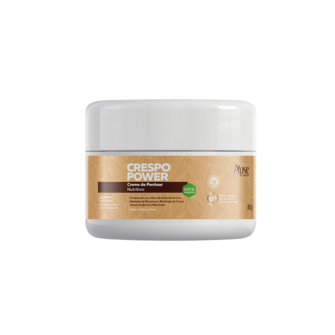 Creme de Pentear Nutritivo Crespo Power 80g - No Poo / Low Poo - Ação Condicionante - Image 1