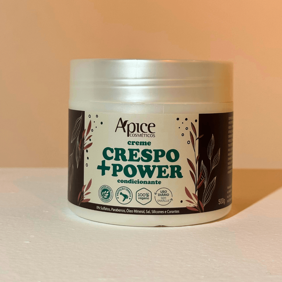 Creme de Pentear Crespo +Power 500g - No Poo / Low Poo - Ação Condicionante