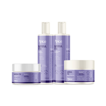 Kit Mirra Fix - Shampoo, Condicionador, Máscara e Gelatina (4 ITENS)