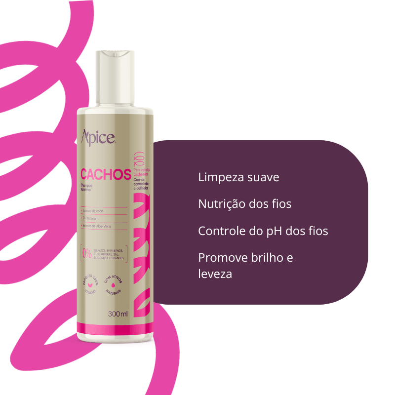 Kit Cachos - Shampoo, Condicionador, Gelatina, Máscara e Ativador (5 ITENS)
