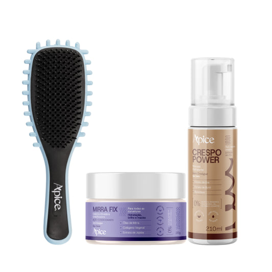 Kit Mix Volume - Escova Azul, Gelatina e Mousse (3 ITENS)