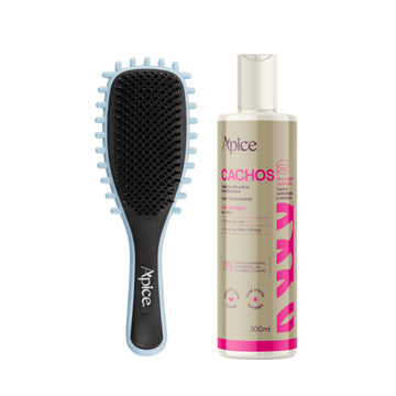 Kit Fitagem Cachos - Escova Azul e Gelatina