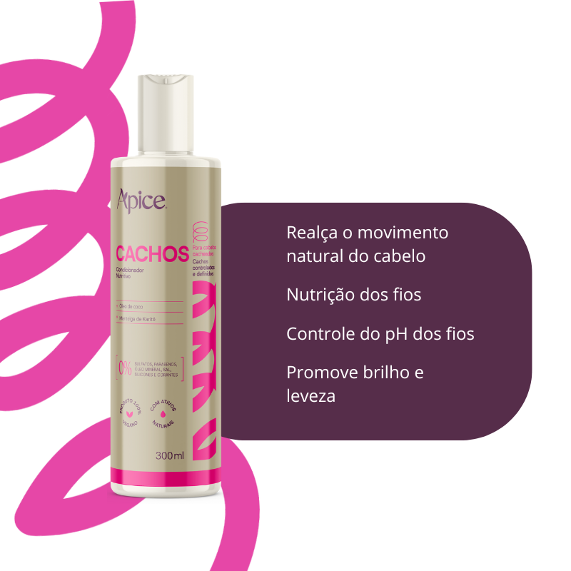 Kit Cachos Essence - Shampoo, Condicionador, Gelatina, Refil Ativador e Máscara (5 ITENS)