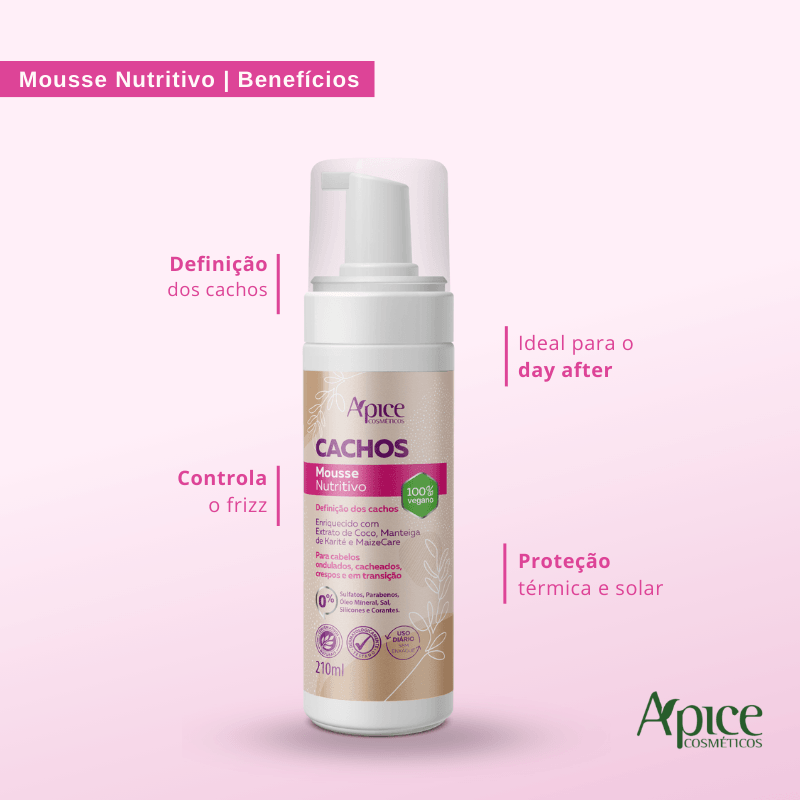 Kit Cachos Finalizadores - Mousse, Ativador e Gelatina (3 itens)