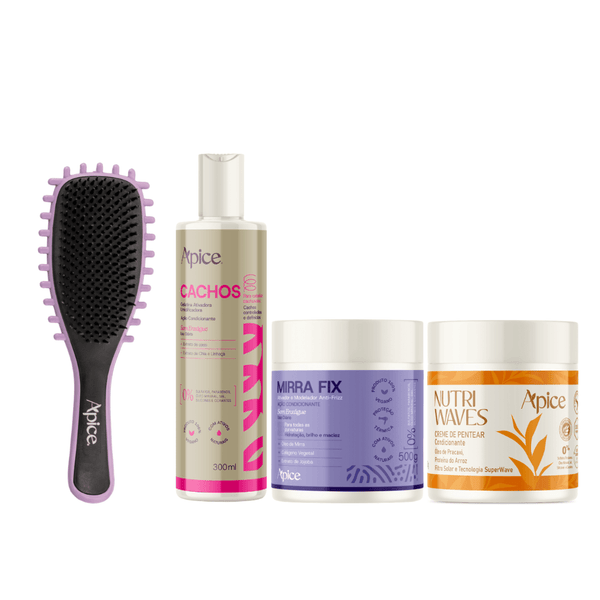 Kit Mix Completo - Escova Lilás, Gelatina, Ativador e Creme de