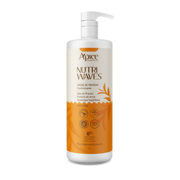 Creme de Pentear Nutri Waves 1000 ML - No Poo / Low Poo - Ação Condicionante