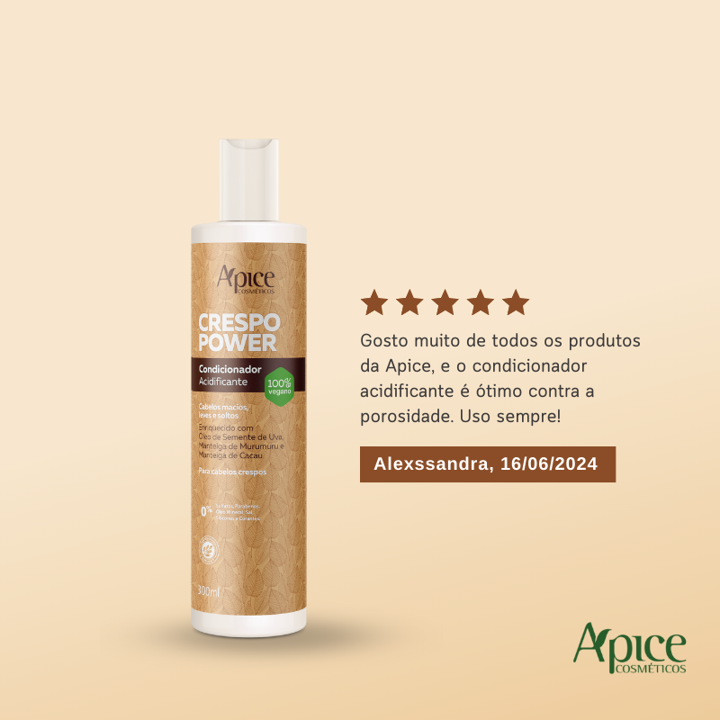 Kit Crespo Power - Co Wash, Condicionador, Gelatina, Máscara e Creme de Pentear (5 ITENS)