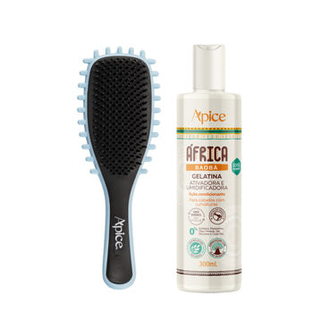 Kit Fitagem África - Escova Azul e Gelatina