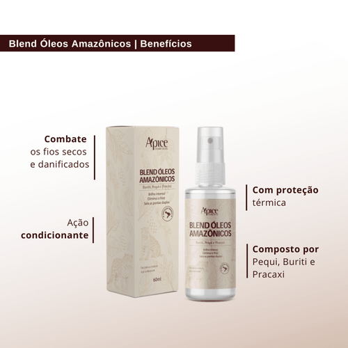 Kit Ativador Anti Frizz e Blend de óleos Amazônicos (2 itens