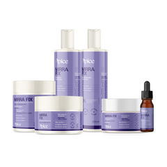 Kit Mirra Fix - Shampoo, Condicionador, Máscara, Ativador, Gelatina e Óleo (6 Itens)
