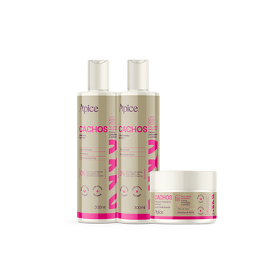 Kit Cachos NOVA FRAGRÂNCIA - Shampoo, Condicionador e Máscara (3 ITENS)