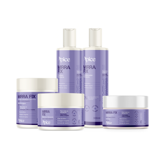 Kit Mirra Fix - Shampoo, Condicionador, Máscara, Ativador e Gelatina (5 Itens)
