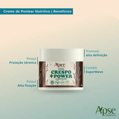 Creme de Pentear Crespo +Power 500g - No Poo / Low Poo - Ação Condicionante