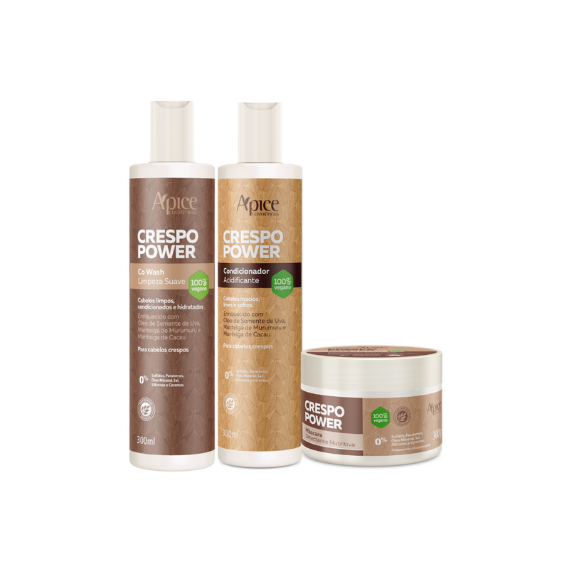 Kit Crespo Power 3 - Co Wash, Condicionador e Máscara (3 ITENS)