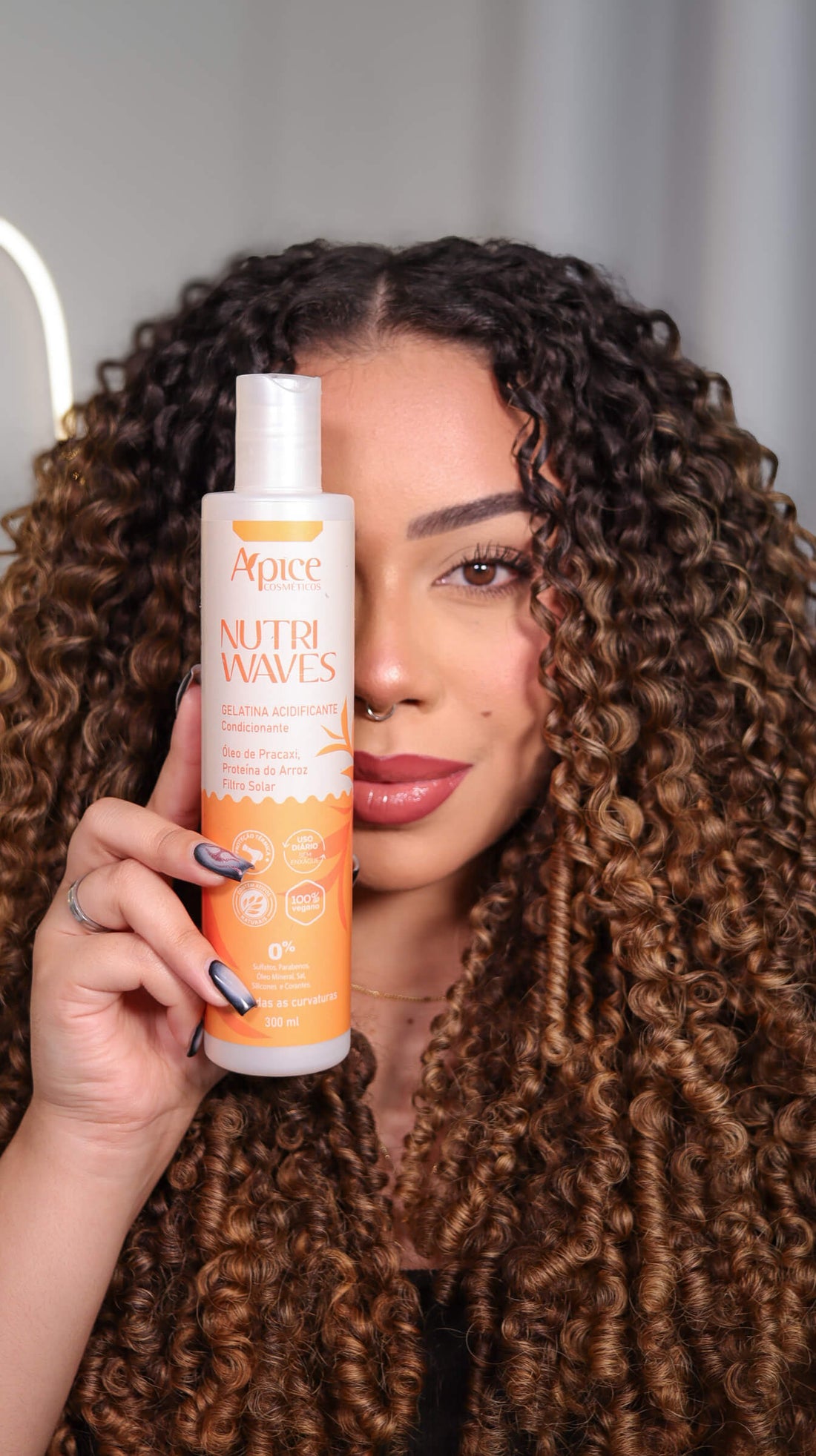 Kit Onduladas Nutri Waves - Shampoo, Condicionador, Gelatina, Máscara e Creme de Pentear (5 ITENS) - Vendah