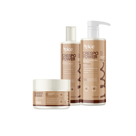 Kit Crespo Power - Shampo, Máscara e Gelatina (3 itens)