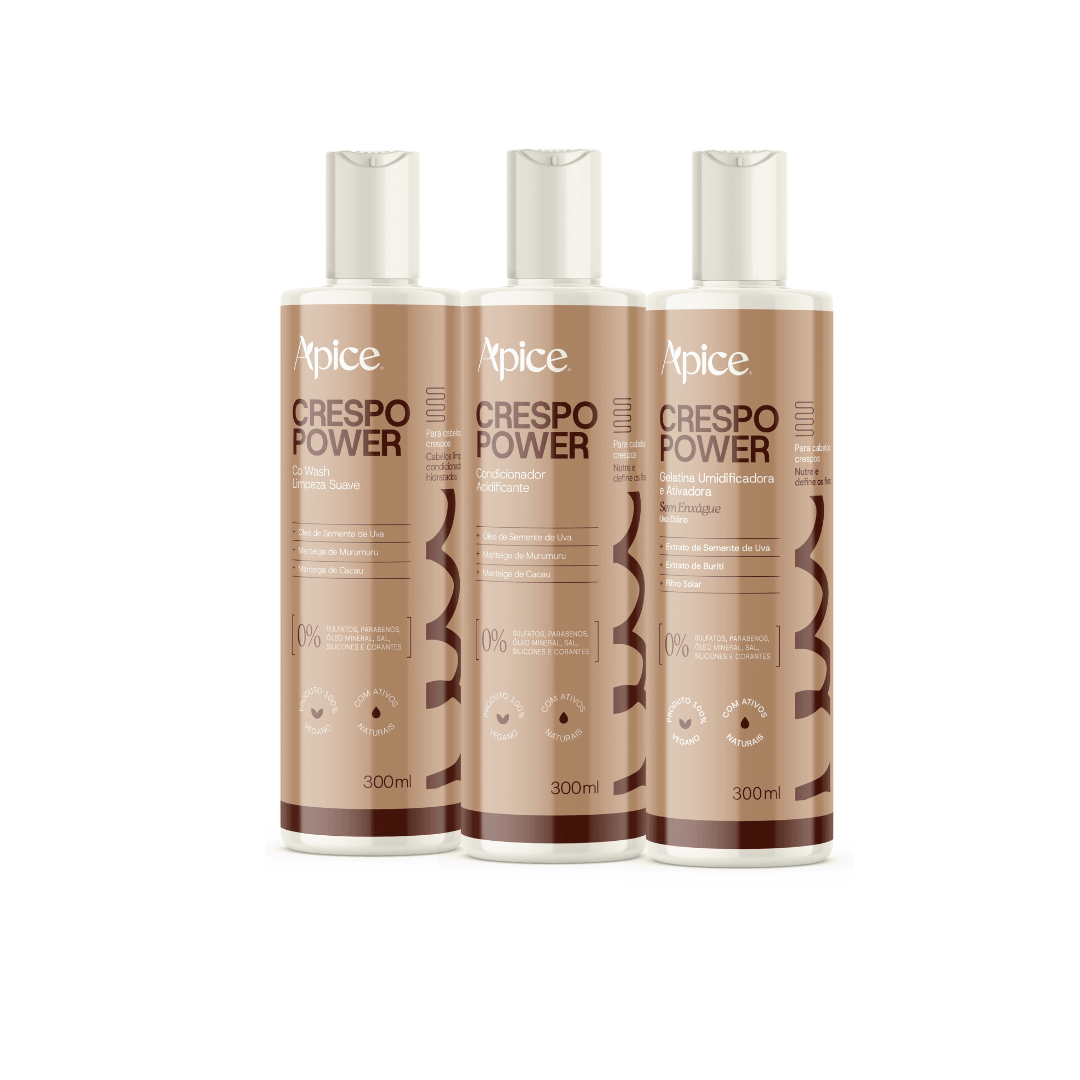Kit Crespo Power - Co Wash, Condicionador e Gelatina (3 ITENS