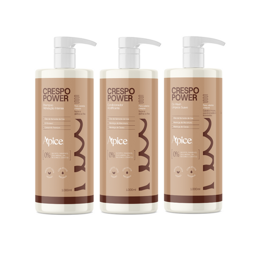 Kitão Crespo Power - Shampoo, Co Wash e Condicionador (3 ITENS)