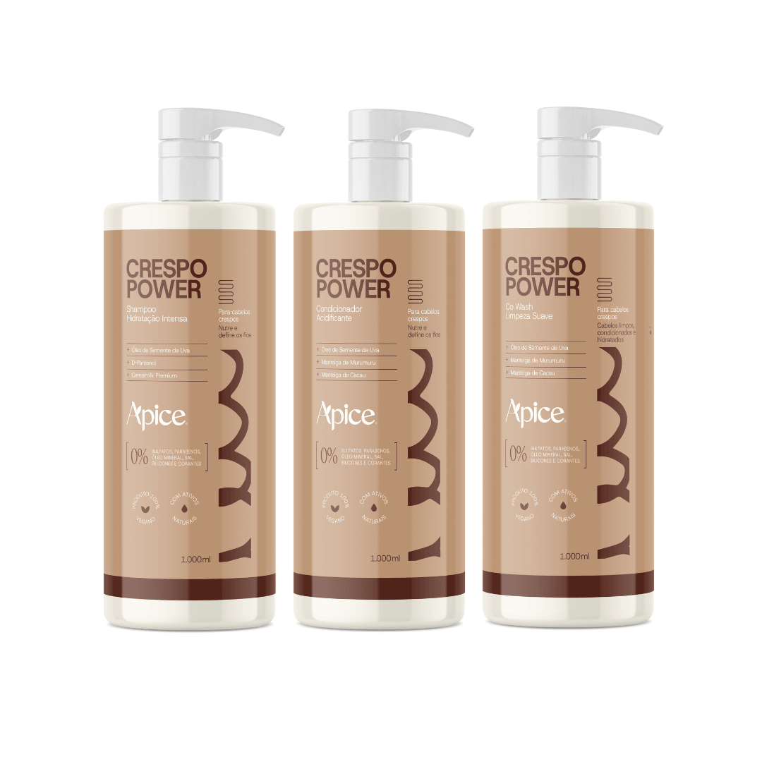Kitão Crespo Power - Shampoo, Co Wash e Condicionador (3 ITENS)