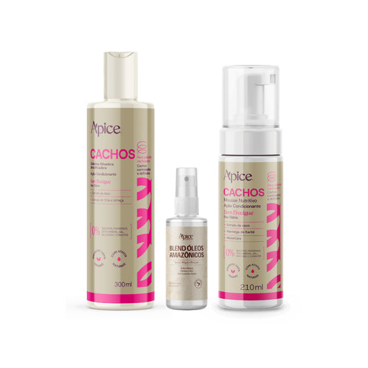 Kit Day After Cachos - Blend Óleos Amazônicos, Gelatina e Mousse
