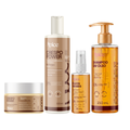 Kit Glass Crespo Finalização - Shampoo em Óleo, Óleo Árabe, Manteiga e Gelatina