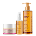 Kit Glass Nutrição Cachos - Shampoo em Óleo, Óleo Árabe e Manteiga 2x1