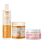 Kit Nutri Waves Frizz Zero – Hair Balm, Gelatina e Creme de Pentear