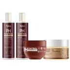 Kit Porosidade Zero Cachos / Crespo - Shampoo, Condicionador, Anti Porosidade e Manteiga 2x1