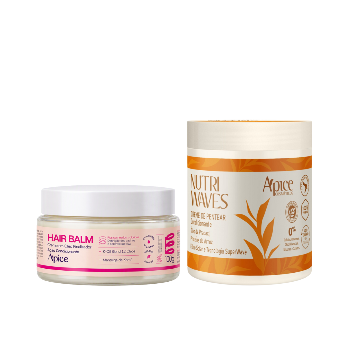 Kit Waves Frizz Zero – Hair Balm e Creme de Pentear